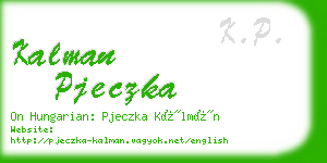 kalman pjeczka business card